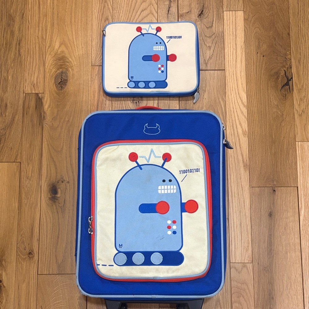 Beatrix NY Alexander robot kids suitcase w/iPad case.